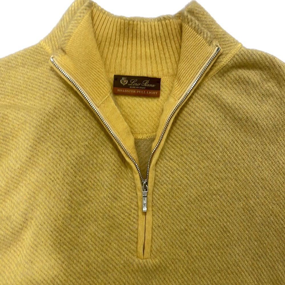 Loro Piana roadster Pull Light zip cashmere htf collar us54